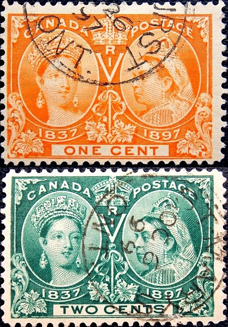 Канада 1897 год . Queen Victoria . Каталог 21 € .  